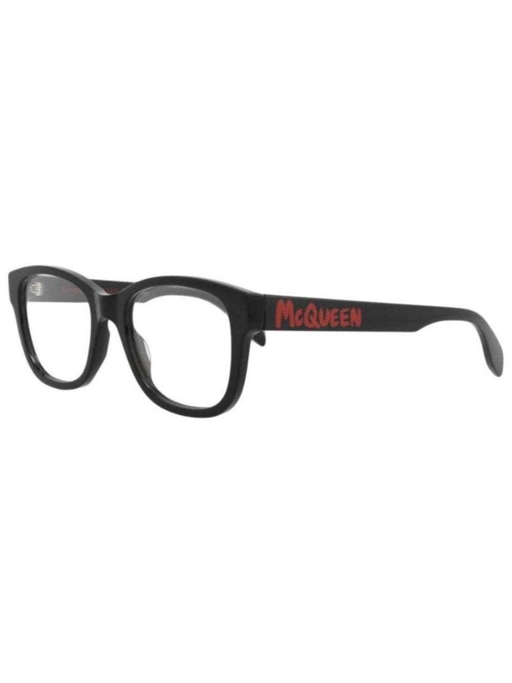 New Alexander McQueen Mens Square/Rectangle Black Black Transparent Fashion Desi